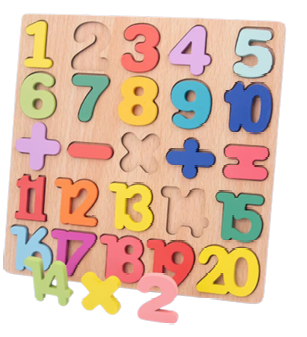 Kids Educational Wooden Learning Puzzle 3-in-1 set