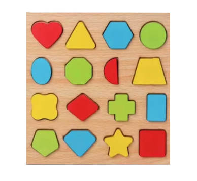 Kids Educational Wooden Learning Puzzle 3-in-1 set